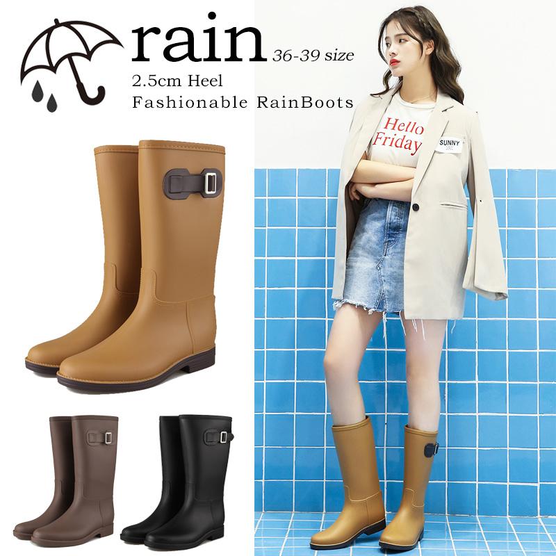 レインブーツ ロングレインブーツ 長靴 レディース 雨靴 ミドル丈 ロング丈 ミドルブーツ ロングブーツ 防水 雨の日 梅雨 ラバー 軽量 Yuhin 通販 Yahoo ショッピング