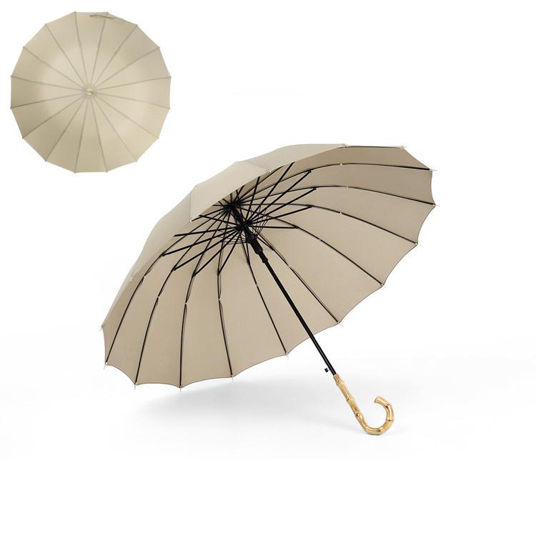 傘 レディース メンズ 16本骨傘 竹ハンドル バンブーハンドル 撥水