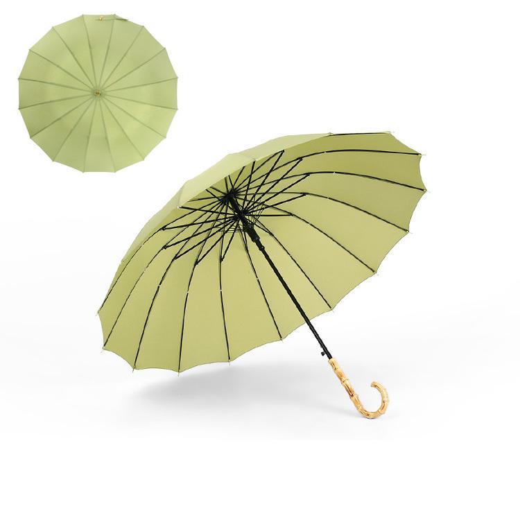 傘 レディース メンズ 16本骨傘 竹ハンドル バンブーハンドル 撥水