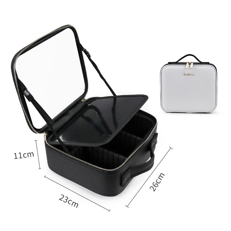 メイクボックス 大容量 鏡付き ミラー付き プロ用 コスメボックス