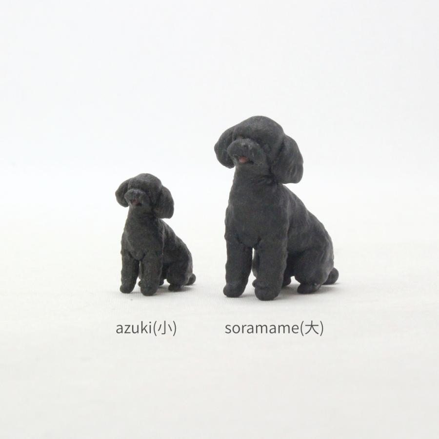 テディベア　トイプードル　ぬいぐるみ トイ・プードル テディベアカット ブラックのミニチュアフィギュア