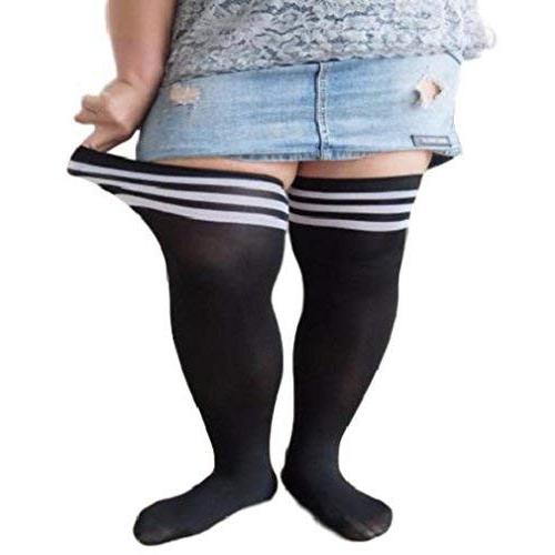 大きいサイズ ニーハイ 2足セット 靴下 ニーソ 男の娘 コスプレ メンズ 対応 ニーハイソックス 黒白 黒白 09 結いマルシェ 通販 Yahoo ショッピング