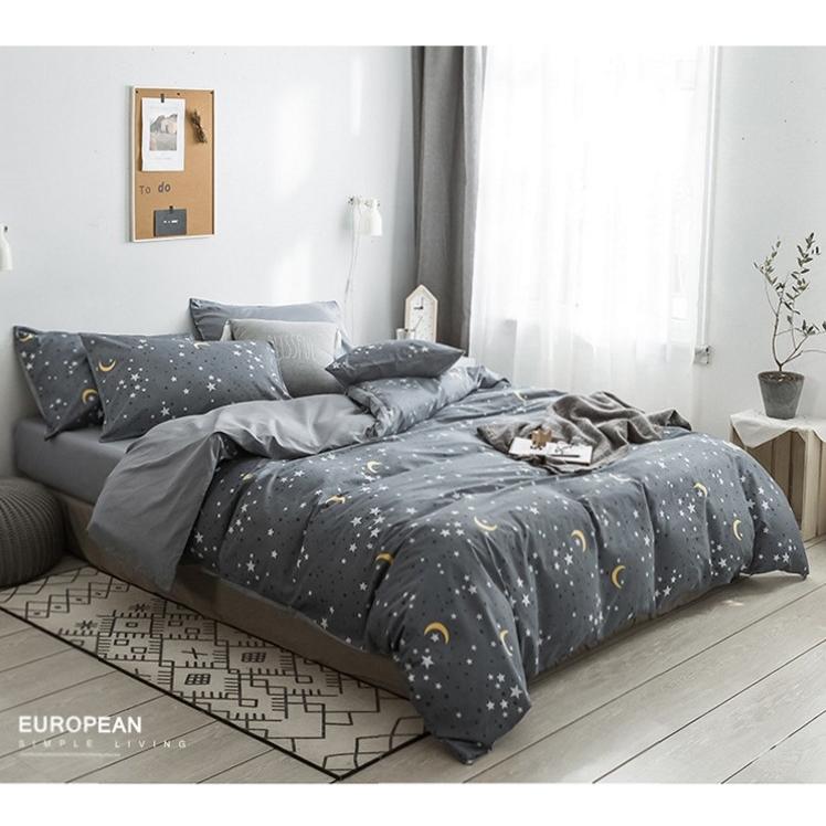 東欧柄掛け布団カバー 4点セット 掛け布団カバー シングル ダブル クイーン( 布団カバー 1枚 シーツ 1枚 枕カバー ２枚)b2a1919