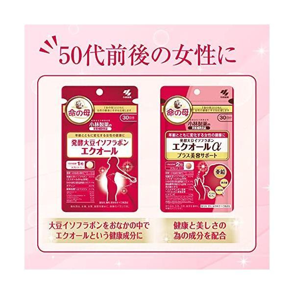 小林製薬の栄養補助食品 エクオール α プラス美容サポート 亜鉛 ツバメ 