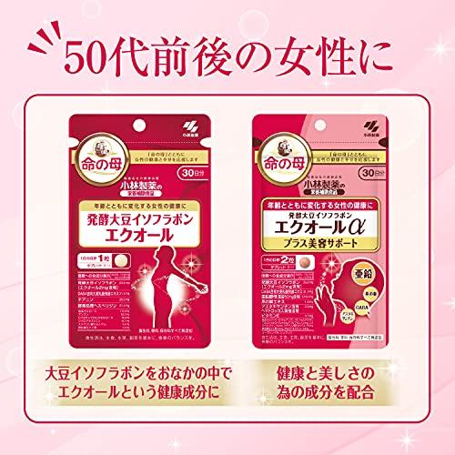 新品未開封 小林製薬の栄養補助食品 発酵大豆イソフラボン エクオール 12袋 小林製薬の栄養補助食品 エクオール α プラス美容サポート 亜鉛 ツバメ