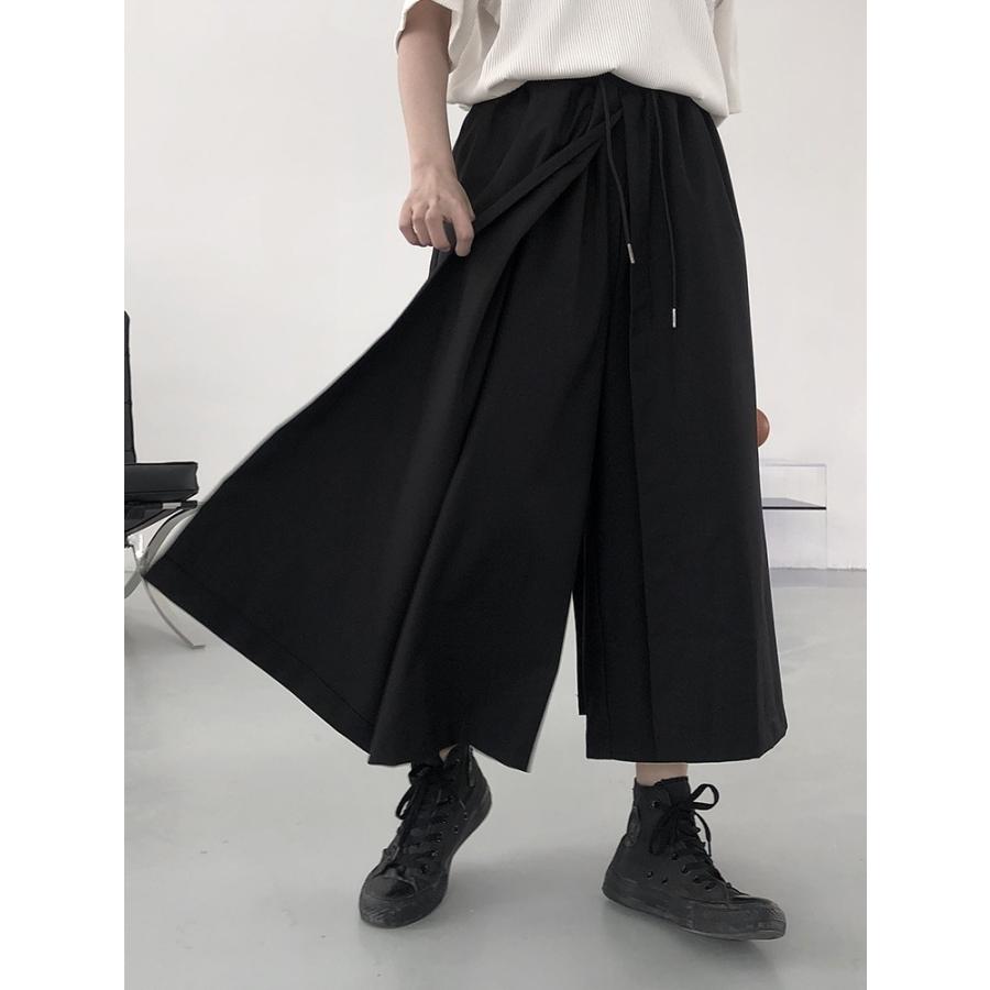 ワイドパンツルック 50代 夏 黒 サルエルパンツ メンズ レディース きれいめ ストレート 40代 30代 モード系 個性的 おしゃれ 韓国 Hic093 Yuilmyshop 通販 Yahoo ショッピング