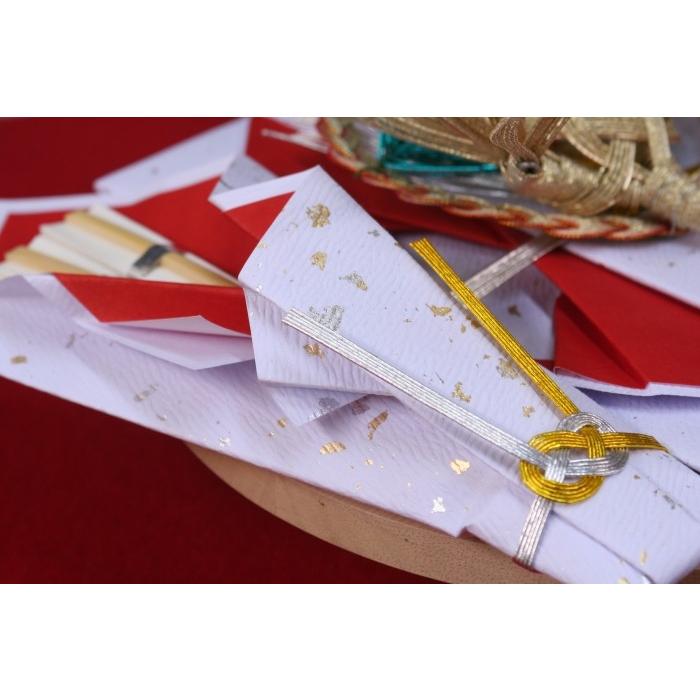 結納品セット・結納飾り・略式結納品 鶴 (結納用)基本セット+付属〔藤