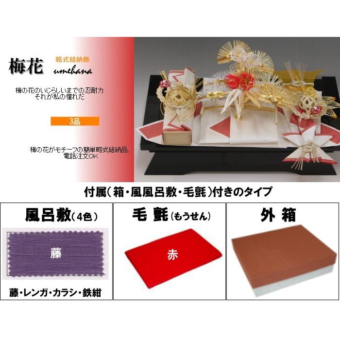 結納品セット・結納飾り・略式結納品 梅花(結納用)基本セット+付属〔藤
