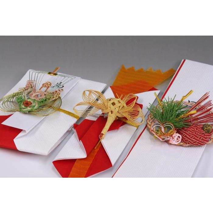 関東式 結納セット【結納用】「未来」 九品（9品）ver2 松竹梅鶴亀水引付き 〈箱・風呂敷〔レンガ〕付〉の画像
