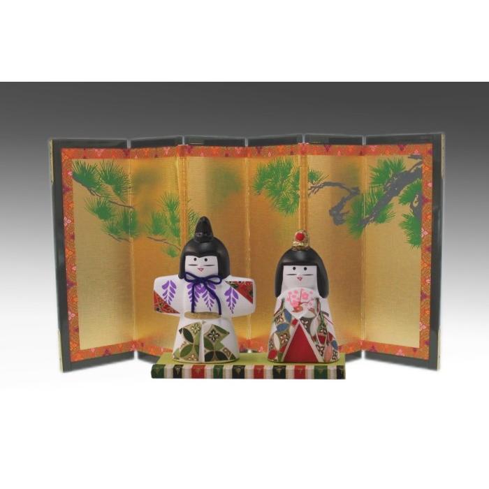 屏風 五月人形・兜飾り・節句人形用ディスプレイ・結納 金屏風・8号松