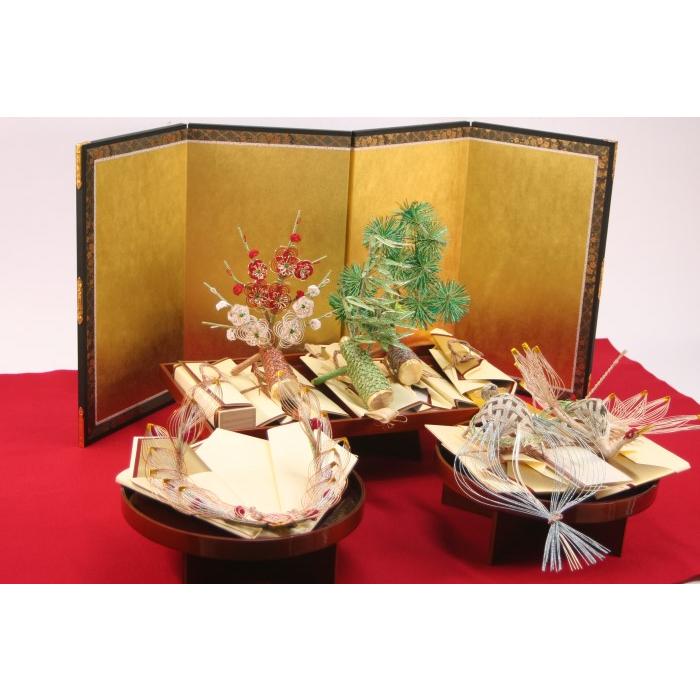 金屏風 単品 お雛様 雛人形 屏風のみ ディスプレイ 結納用・15号(金彩