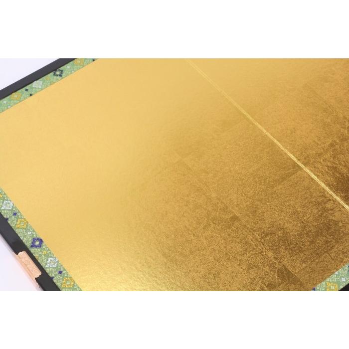 金屏風 単品 お雛様 雛人形 屏風のみ ディスプレイ 結納用・20号緑彩