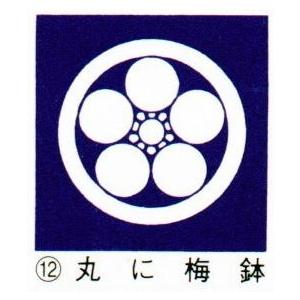 切手盆 家紋入 8寸(越前塗)木製 漆塗り 漆器 定紋8号(12)丸に梅鉢 