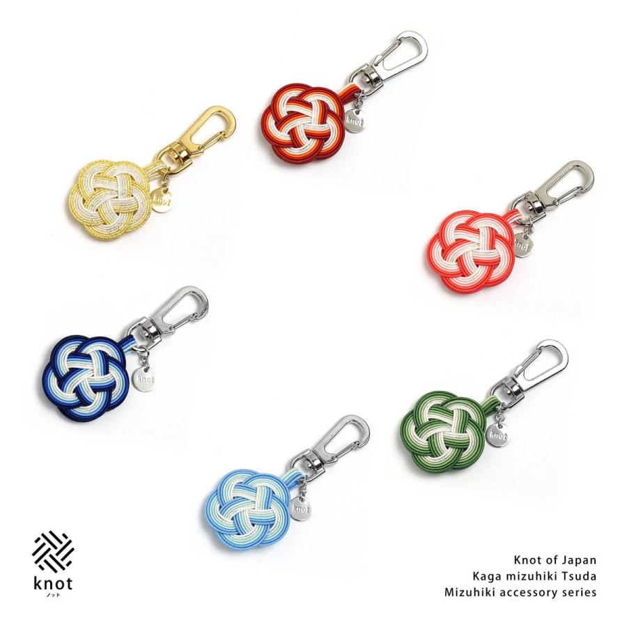 ac0306水引キーフック（キーホルダー） 花 ブルー : 創業100年 加賀