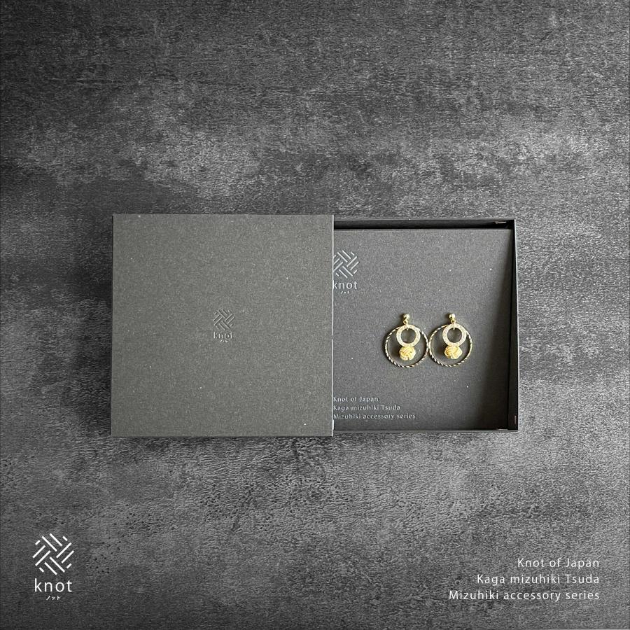 *淡路玉のロングピアス*【No.316】 水引ピアス & 水引イヤリング あわじ玉ストーンリング【水引