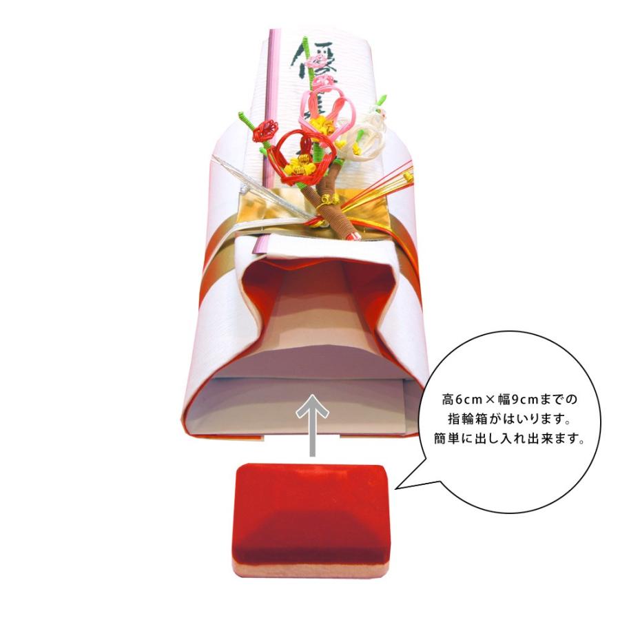 結納品セット 3品 結納金と指輪と長熨斗（目録と毛氈付き）【略式結納 顔合わせ結納】_2