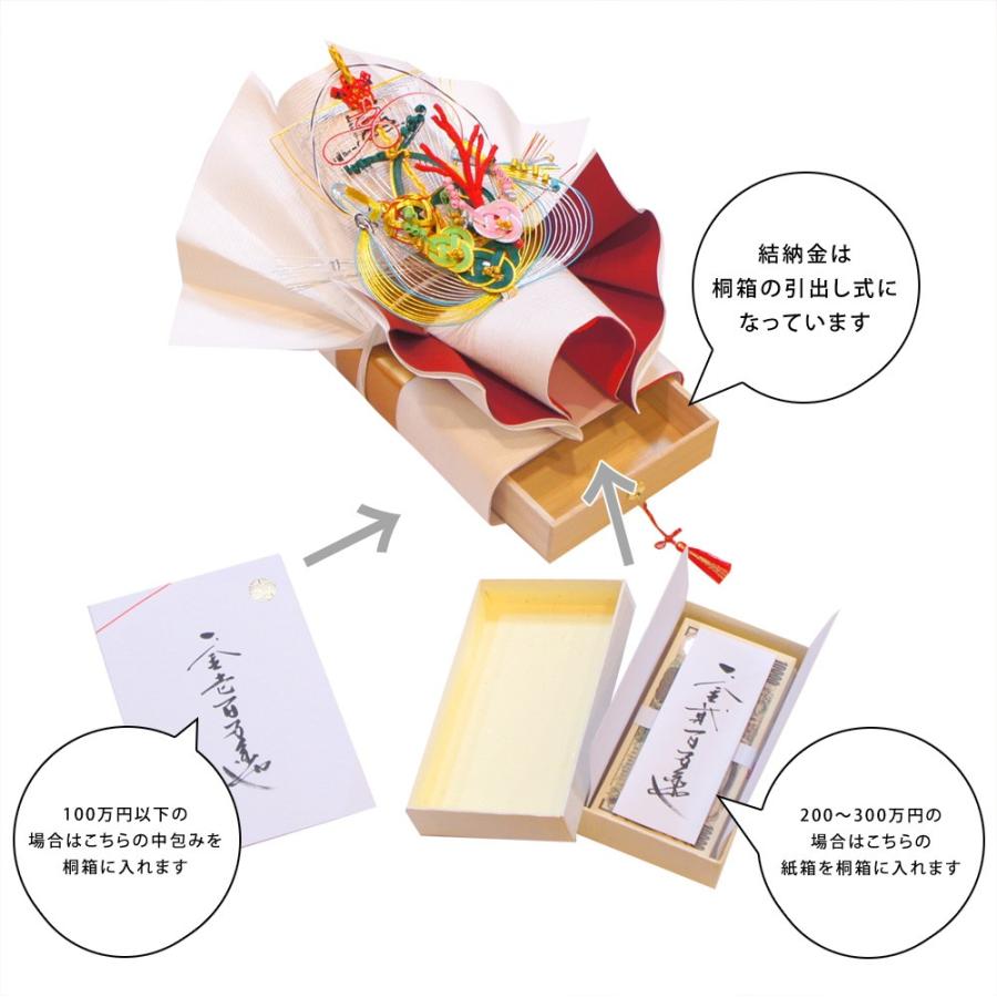 結納品セット 3品 結納金と指輪とお酒（長熨斗と目録と毛氈付き