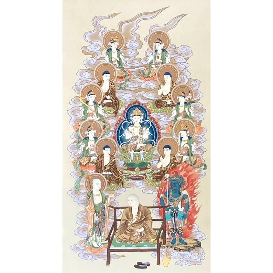 30 天台五尊仏 【公式通販】 無落款 縁起物 仏間 仏画 天台五尊仏 30 無落款 縁起物 仏間 仏画 書