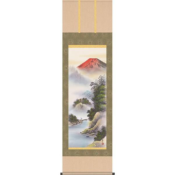 ブランド登録なし - 掛軸 (掛け軸) 紅峰清風 鈴村秀山 尺五立 約横54.5×縦190糎 b208-19 景観 見晴らし 風水 事務室 バス発着場 移し替える 開店 開業 造り 落成