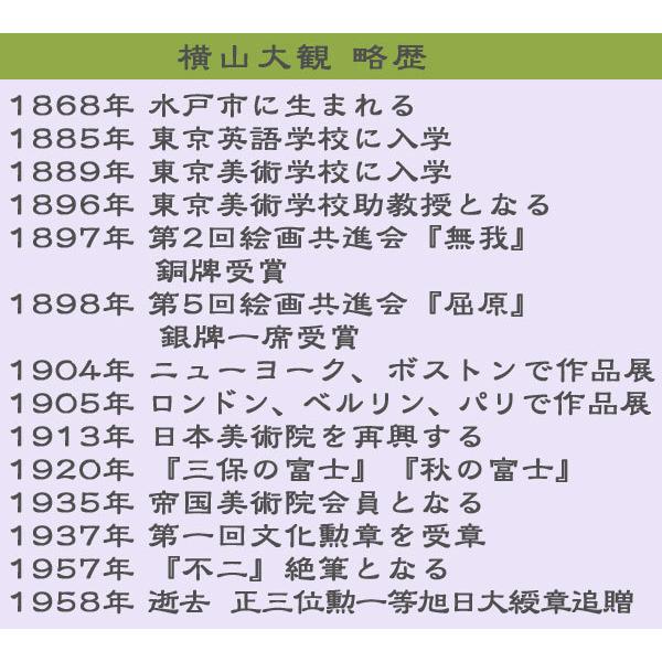 掛軸 (掛け軸) 霊峰不二 横山大観 尺五横 約横54.5cm×縦110cm b9155