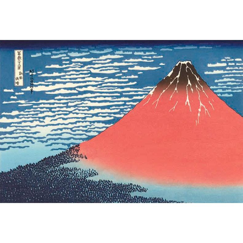 掛軸 (掛け軸) 凱風快晴（富嶽三十六景）葛飾北斎 約横44.5×縦90cm
