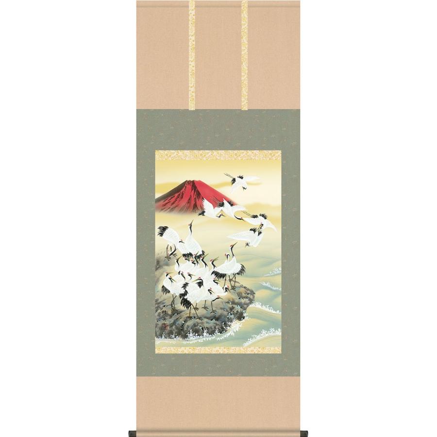 まってまい 掛軸 掛け軸 群鶴 長江桂舟 尺五あんどん 約横54 5cm 縦140cm D3506 慶祝 慶事 縁起 祝賀 お正月 正月 新年 結納 結婚 婚約 長寿 びください