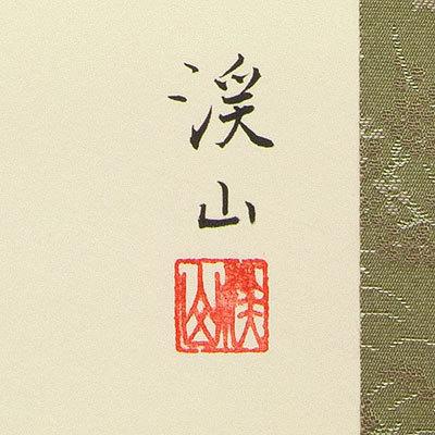 お雛様掛軸 (掛け軸) 伊藤渓山 立雛 （尺三立）約横44.5×縦164cm d4217