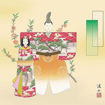 お雛様掛軸 (掛け軸) 伊藤渓山 立雛 （尺八横）約横64.5×縦135cm d4303 お雛様 おひな様 ひな祭り 雛祭り 桃の節句 ひな飾り ひな人形 雛人形 初節句