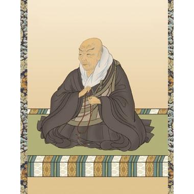 掛軸 (掛け軸) 親鸞聖人御影 大森宗華 （小サイズ・専用スタンド付