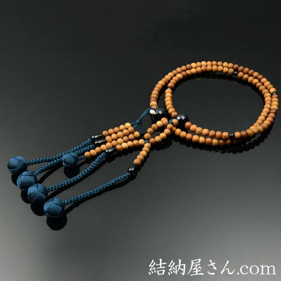 数珠 念珠 (日蓮宗) 屋久杉 青虎目石仕立 吉祥梵天 尺二(桐箱 数珠 念珠 (日蓮宗) 屋久杉 青虎目石仕立 吉祥梵天 尺二(桐箱