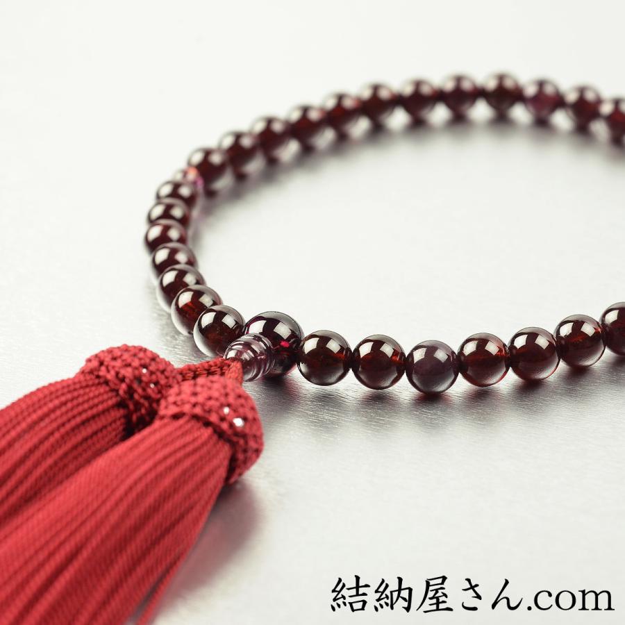 ガーネット　念珠 浄土真宗用本式数珠【女性用】 ガーネット 8寸 | 滝田商店