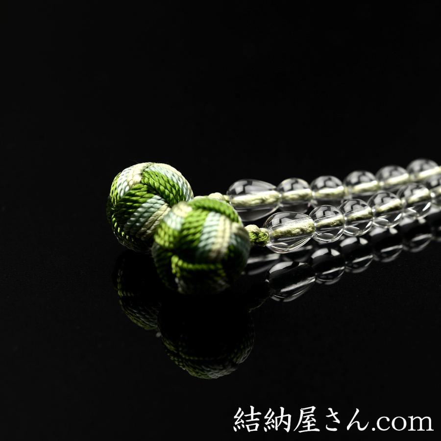 数珠・念珠 hannari（はんなり）ビルマ翡翠仕立 シルバーリング　本水晶 数珠 念珠 hannari（はんなり）ビルマ翡翠仕立 シルバーリング雅