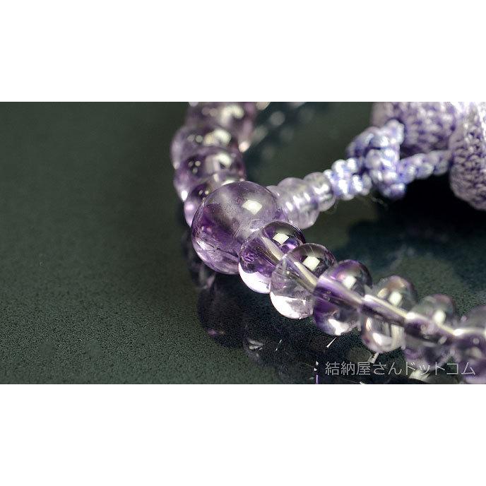 数珠 念珠 上質ローズアメジスト（みかん珠）共仕立 上質正絹頭付房