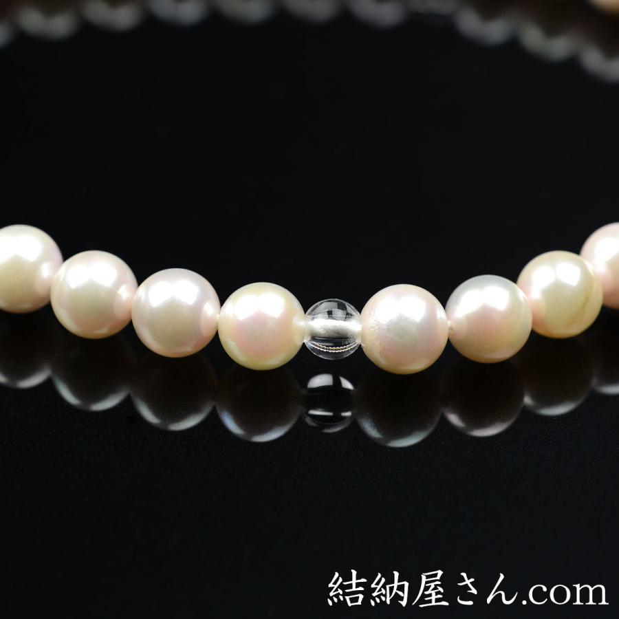 数珠 念珠 本真珠 本水晶仕立 正絹枝垂房(桐箱付)(略式数珠 数珠 念珠 本真珠 本水晶仕立 正絹枝垂房(桐箱付)(略式数珠