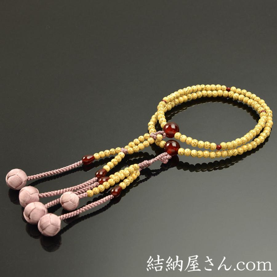 高級御念珠 本星月菩提樹 本瑪瑙 本翡翠 本絹房仕立 木箱付き 星月菩提樹 瑪瑙 仕立て 梵天カガリ房（白色） 日蓮正宗 女性用