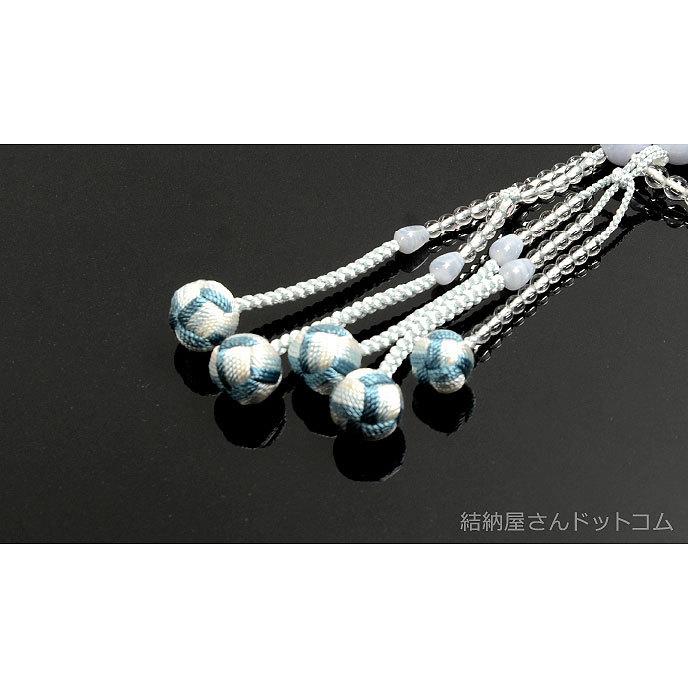 数珠 念珠 (日蓮宗) 本水晶 カルセドニー仕立 利久梵天房 八寸 数珠 念珠 (日蓮宗) 本水晶 カルセドニー仕立 利久梵天房 八寸