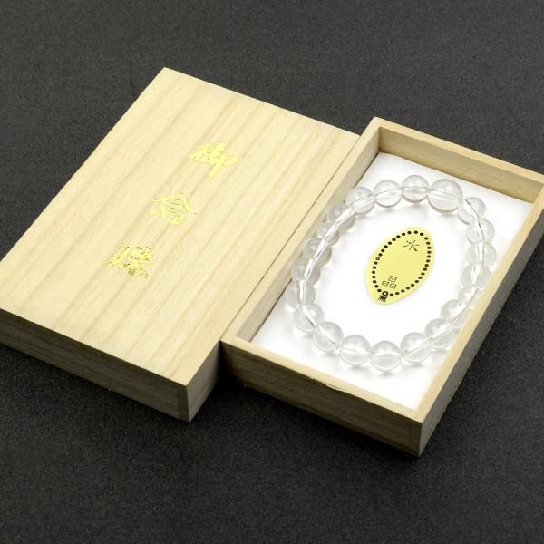 数珠ブレスレット・腕輪念珠 本水晶共仕立 10mm珠(内径約18cm