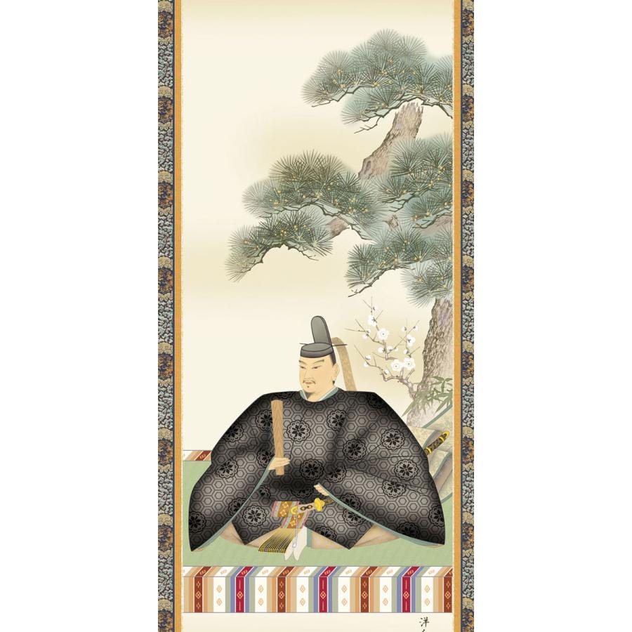 掛軸 (掛け軸) 天神 小野洋舟 尺五立 約横54.5×縦190cm g4408 お正月