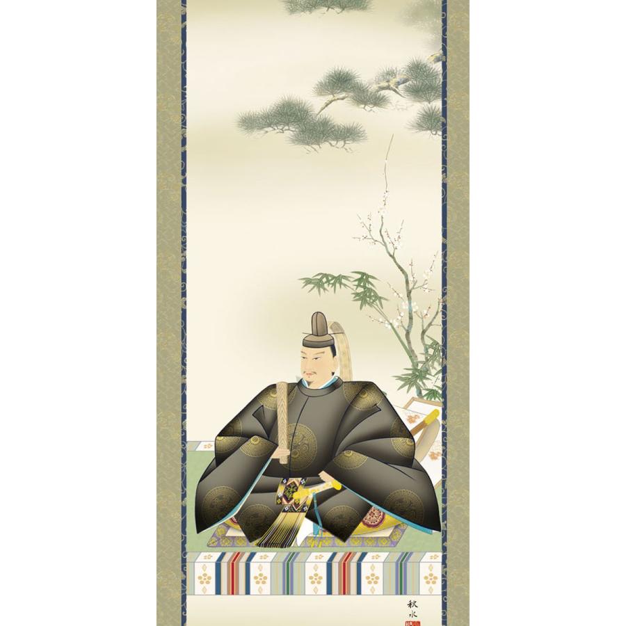 掛軸 (掛け軸) 天神 浮田秋水 尺三立 約横44.5cm×縦164cm g4445 お正月