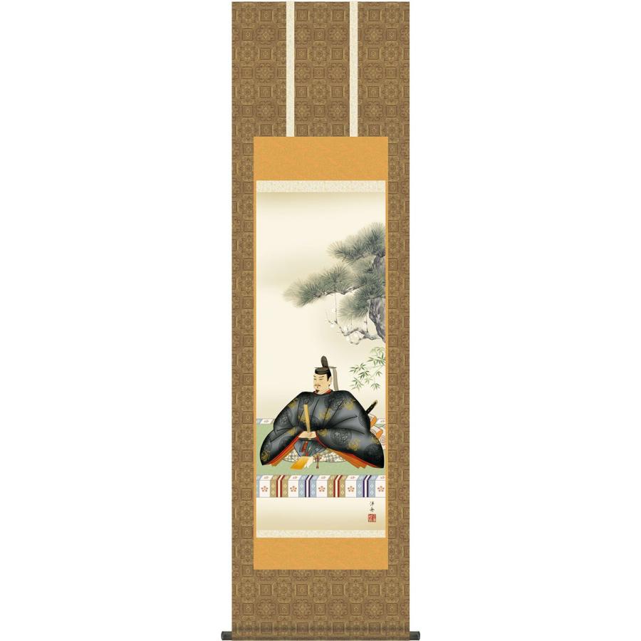 掛軸 (掛け軸) 天神 小野洋舟 尺三立 約横44.5cm×縦164cm g4448 お正月