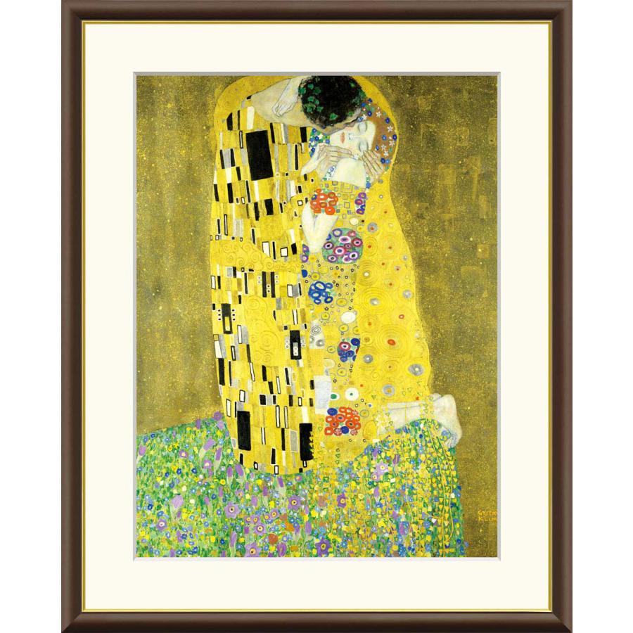 イタリア 額絵 アートフレーム クリムト 抱擁 分離派 1414-619G 抱擁