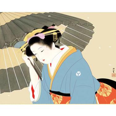 掛軸 (掛け軸) 雪 上村松園 尺五横 約横54.5cm×縦113cm g6222 KZ3G9-030 日本画 巨匠 お祝い 御祝 贈答 贈り物