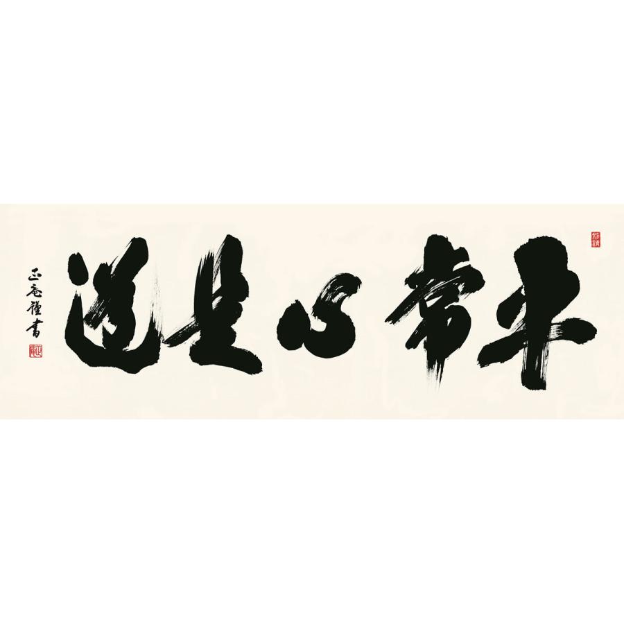 最高級女桑額 平常心是道 黒田正庵 約横124×縦48cm g6487 KM1E3-045 (代引不可) 仏書 法事 法要 供養 仏事 仏間 初盆 追善供養 お盆 彼岸 お彼岸 命日の画像