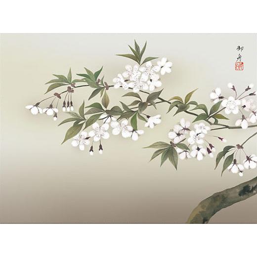 【真筆】ミニ掛け軸　桃香の雛◆金武蘇春 (新品) 真筆ミニ掛け軸 桃香の雛金武蘇春 掛け軸 掛軸 桃花だいり雛 泉