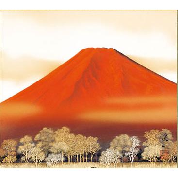 掛軸 (掛け軸) 赤富士 伊藤渓山 尺五横 約横54.5×縦115cm g7264 KZ5B5