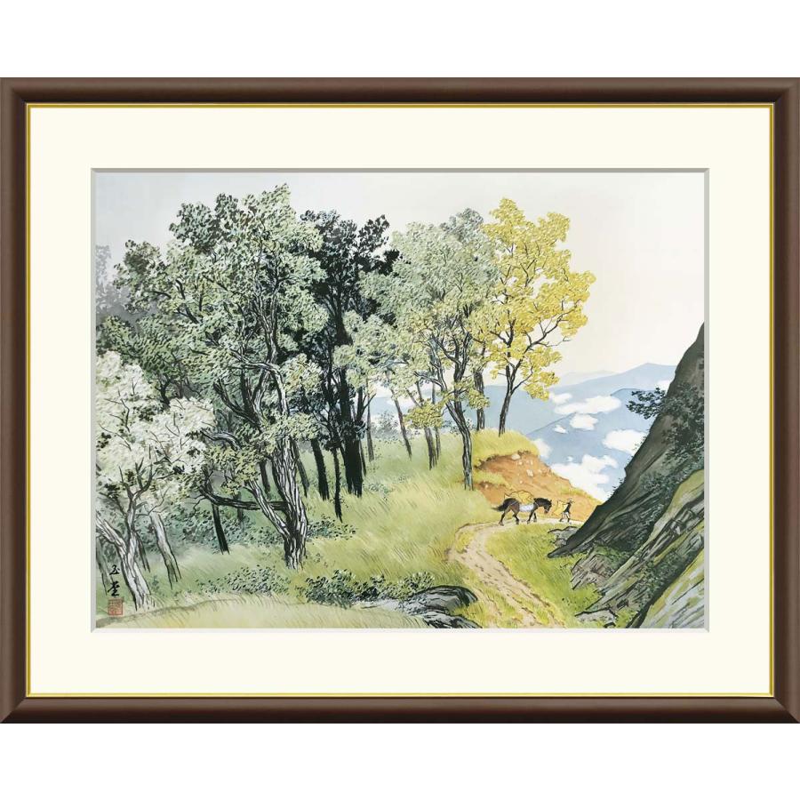 川合玉堂 山雨一過 （F8サイズ）（紐・フック付） 日本の名画 約横61