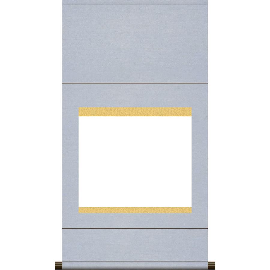 仕立上白抜(白無地）掛軸 F6サイズ 無地純綿丸表装 モダン おしゃれ