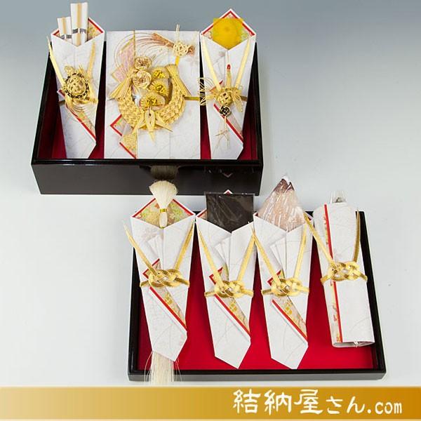 結納 略式結納品 おしどりアレンジセット４（鰹節・スルメ・コンブ・友白髪付）