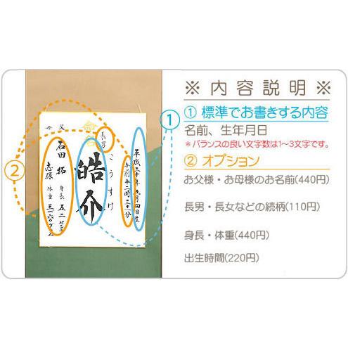 命名デザイン色紙掛 桃色 緑色 黄色 3色から選べます！（結納屋さんの