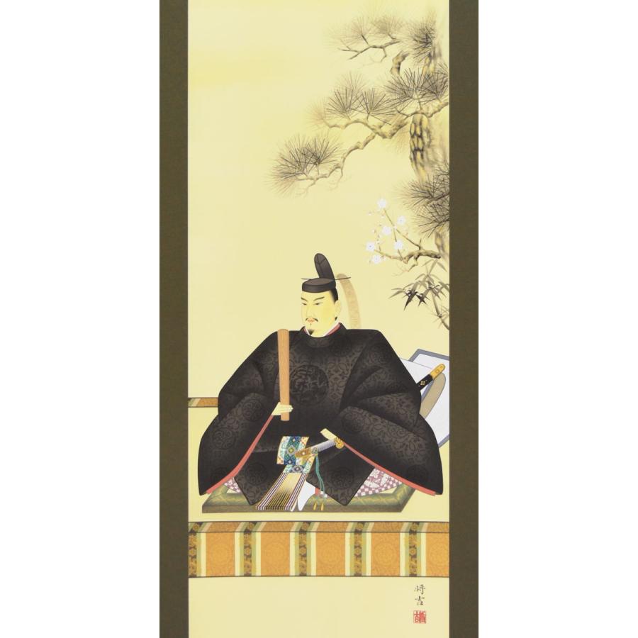 掛軸 (掛け軸) 天神様 佐々将吉 尺五立 約横54.5cm×縦190cm p9822